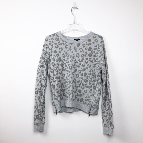 Rails Marlo Leopard Print Crew Neck Sweatshirt M - Picture 5 of 11